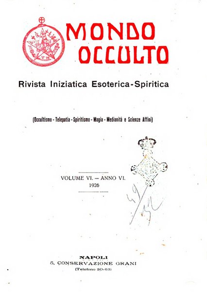 Mondo occulto rivista iniziatica esoterico-spiritica