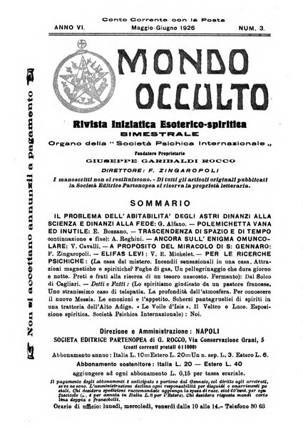 Mondo occulto rivista iniziatica esoterico-spiritica