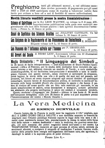 Mondo occulto rivista iniziatica esoterico-spiritica