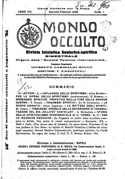 Mondo occulto rivista iniziatica esoterico-spiritica