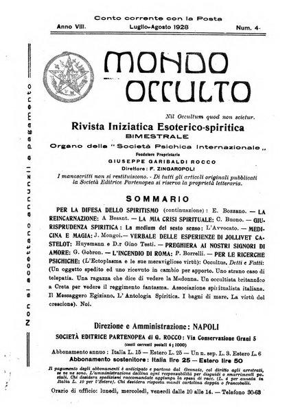 Mondo occulto rivista iniziatica esoterico-spiritica