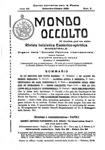 Mondo occulto rivista iniziatica esoterico-spiritica