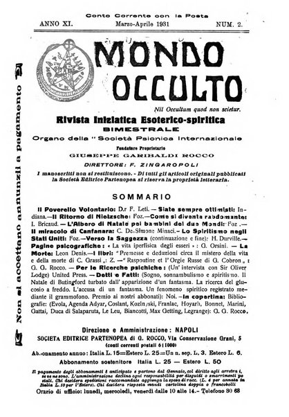 Mondo occulto rivista iniziatica esoterico-spiritica