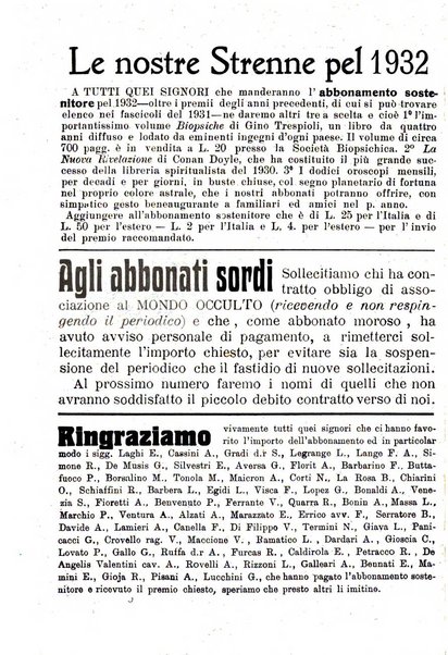 Mondo occulto rivista iniziatica esoterico-spiritica