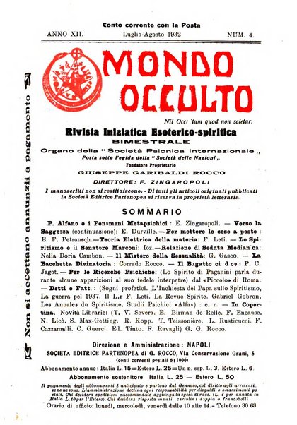 Mondo occulto rivista iniziatica esoterico-spiritica