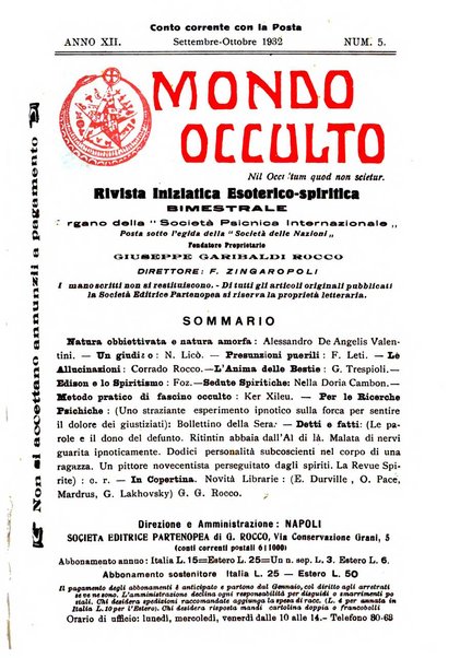 Mondo occulto rivista iniziatica esoterico-spiritica