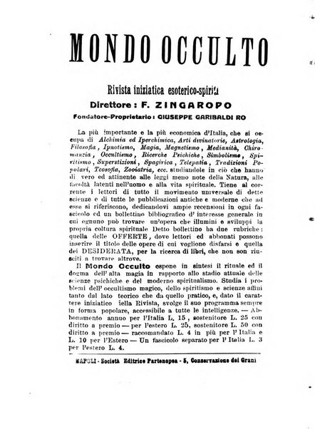 Mondo occulto rivista iniziatica esoterico-spiritica