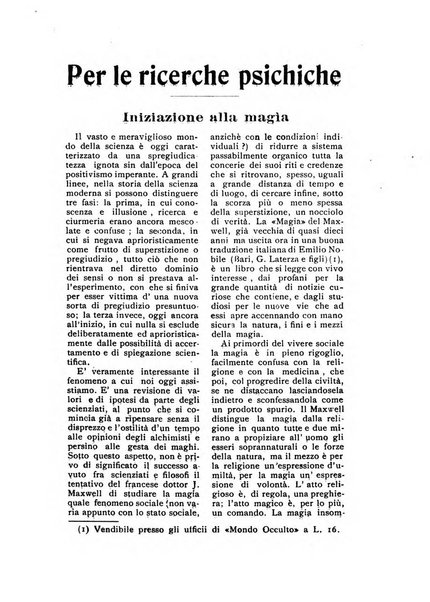 Mondo occulto rivista iniziatica esoterico-spiritica