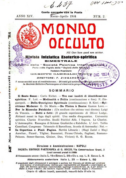 Mondo occulto rivista iniziatica esoterico-spiritica