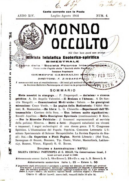 Mondo occulto rivista iniziatica esoterico-spiritica