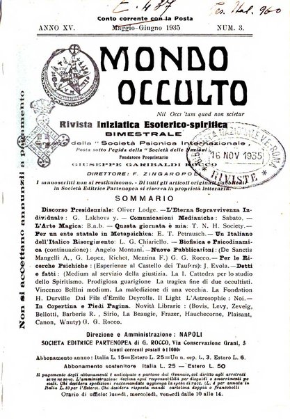 Mondo occulto rivista iniziatica esoterico-spiritica