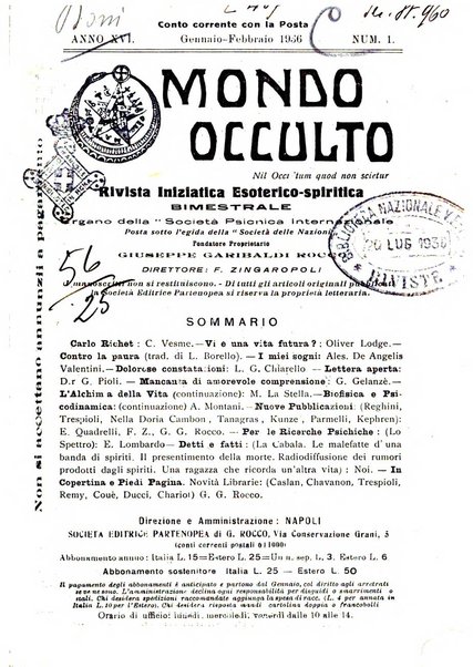 Mondo occulto rivista iniziatica esoterico-spiritica