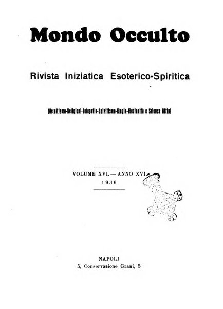 Mondo occulto rivista iniziatica esoterico-spiritica