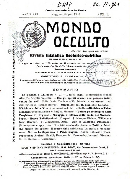 Mondo occulto rivista iniziatica esoterico-spiritica