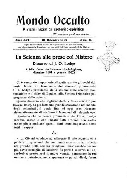 Mondo occulto rivista iniziatica esoterico-spiritica