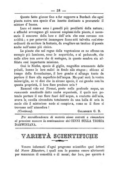 Il nuovo educatore periodico settimanale di pedagogia, scienze e lettere