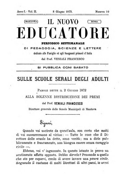 Il nuovo educatore periodico settimanale di pedagogia, scienze e lettere