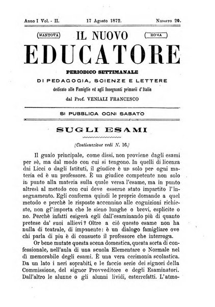 Il nuovo educatore periodico settimanale di pedagogia, scienze e lettere