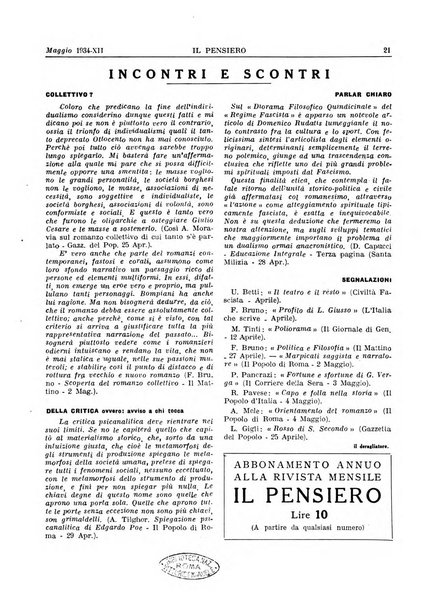 Il pensiero rivista settimanale, teatro, arte, scienza, varietà