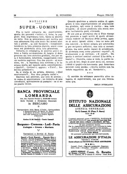 Il pensiero rivista settimanale, teatro, arte, scienza, varietà