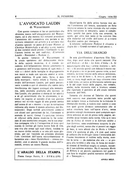 Il pensiero rivista settimanale, teatro, arte, scienza, varietà