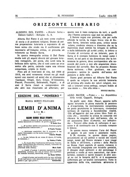 Il pensiero rivista settimanale, teatro, arte, scienza, varietà