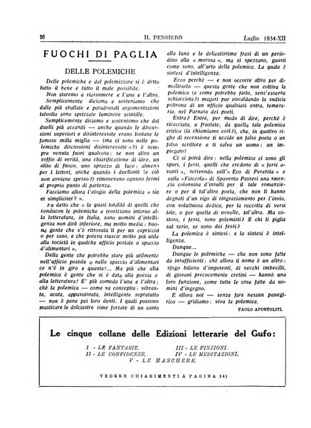 Il pensiero rivista settimanale, teatro, arte, scienza, varietà