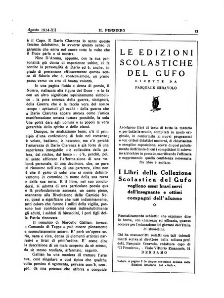 Il pensiero rivista settimanale, teatro, arte, scienza, varietà