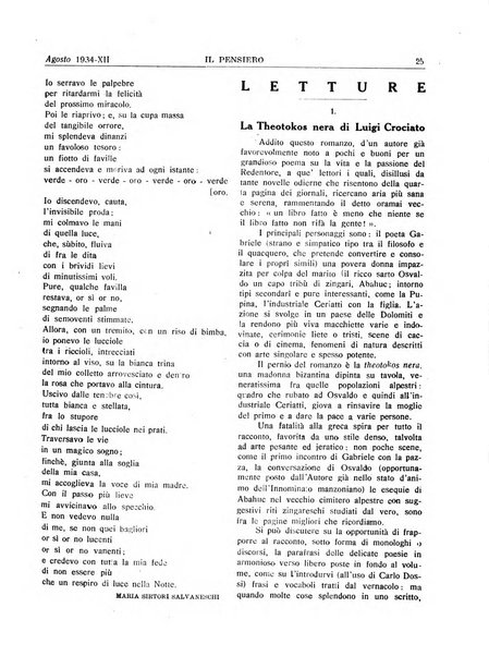 Il pensiero rivista settimanale, teatro, arte, scienza, varietà