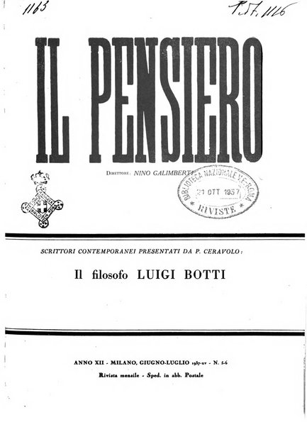 Il pensiero rivista settimanale, teatro, arte, scienza, varietà