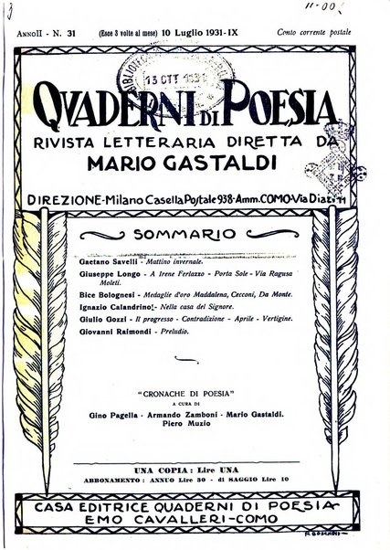 Quaderni di poesia rivista letteraria