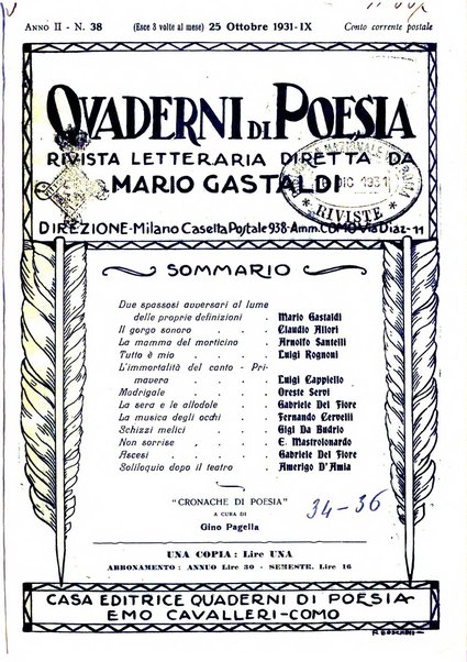 Quaderni di poesia rivista letteraria