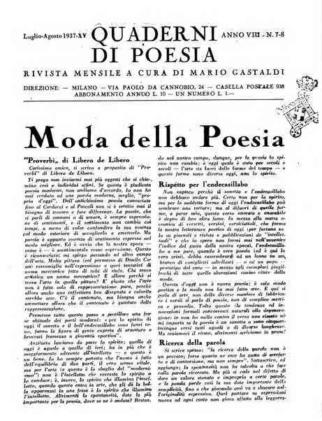 Quaderni di poesia rivista letteraria