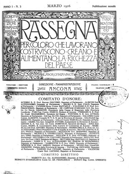 Rassegna per coloro che lavorano, costruiscono, creano e alimentano la ricchezza del paese