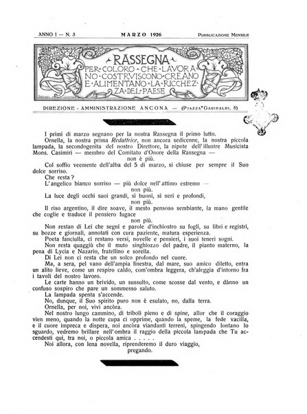 Rassegna per coloro che lavorano, costruiscono, creano e alimentano la ricchezza del paese