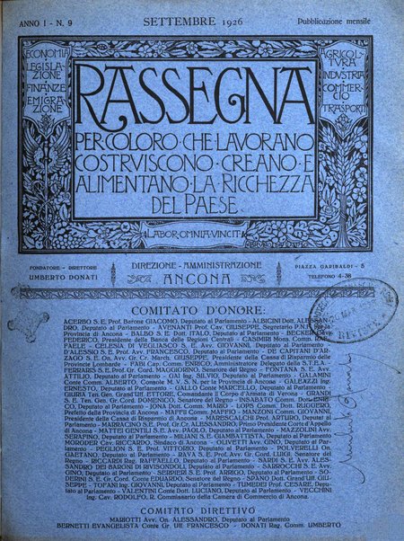 Rassegna per coloro che lavorano, costruiscono, creano e alimentano la ricchezza del paese