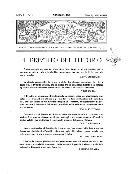 Rassegna per coloro che lavorano, costruiscono, creano e alimentano la ricchezza del paese