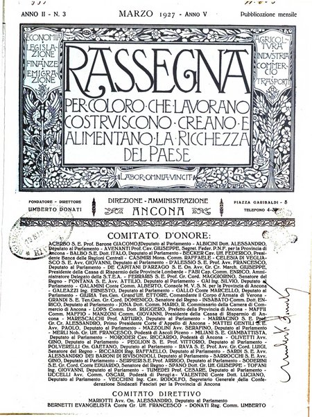 Rassegna per coloro che lavorano, costruiscono, creano e alimentano la ricchezza del paese