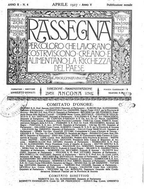 Rassegna per coloro che lavorano, costruiscono, creano e alimentano la ricchezza del paese