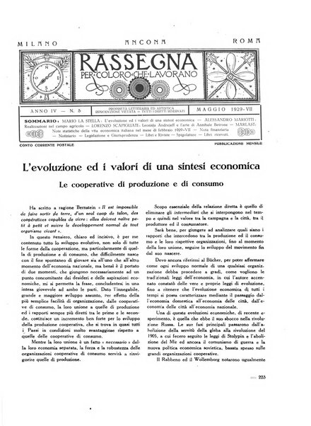 Rassegna per coloro che lavorano, costruiscono, creano e alimentano la ricchezza del paese