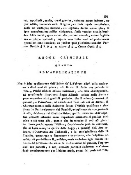 Repertorio generale di giurisprudenza dei tribunali romani