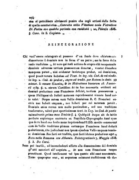 Repertorio generale di giurisprudenza dei tribunali romani