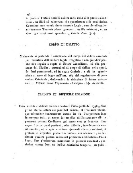 Repertorio generale di giurisprudenza dei tribunali romani