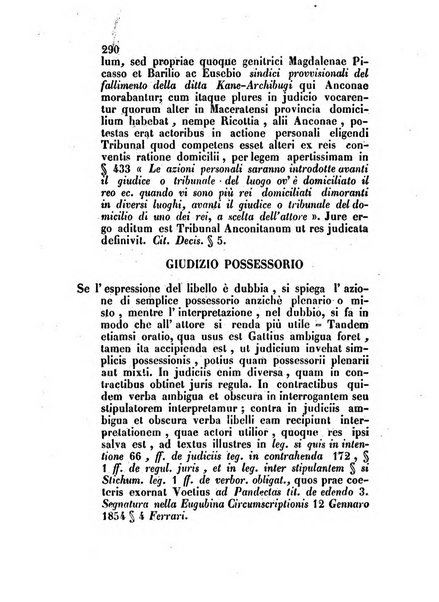 Repertorio generale di giurisprudenza dei tribunali romani