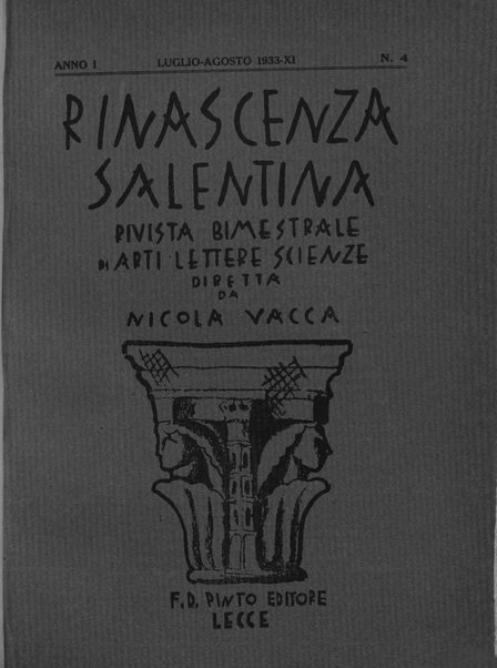 Rinascenza salentina organo della R. Deputazione di storia patria per le Puglie