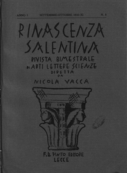 Rinascenza salentina organo della R. Deputazione di storia patria per le Puglie