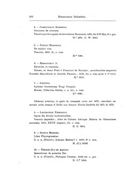 Rinascenza salentina organo della R. Deputazione di storia patria per le Puglie