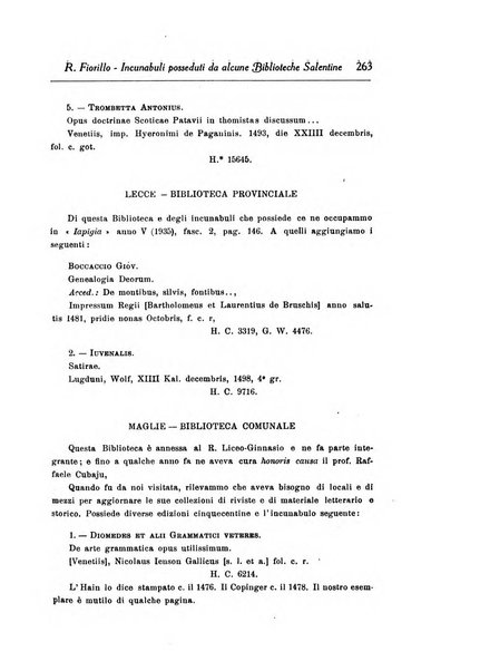 Rinascenza salentina organo della R. Deputazione di storia patria per le Puglie