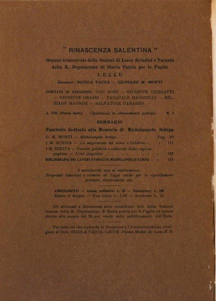 Rinascenza salentina organo della R. Deputazione di storia patria per le Puglie