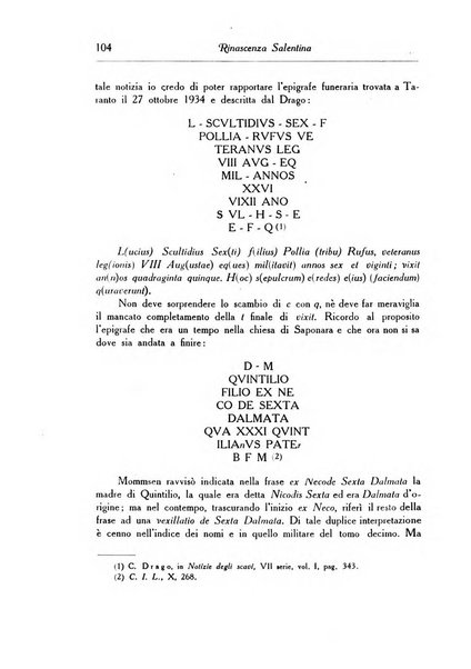 Rinascenza salentina organo della R. Deputazione di storia patria per le Puglie